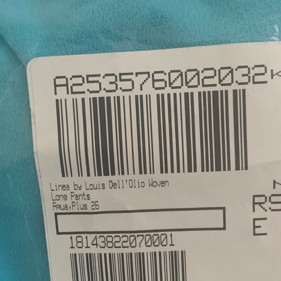 NWT LINEA BY LOUIS DELL'OLIO AQUA WOVEN PANTS 26 - Picture 13 of 13